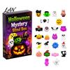 Soft Rubber Stress Relief Toy Halloween Squeeze Advent Calendar, 24 Day Ghost Pumpkin Fidget Party Favors Toys Set, Collectible Figures Gift