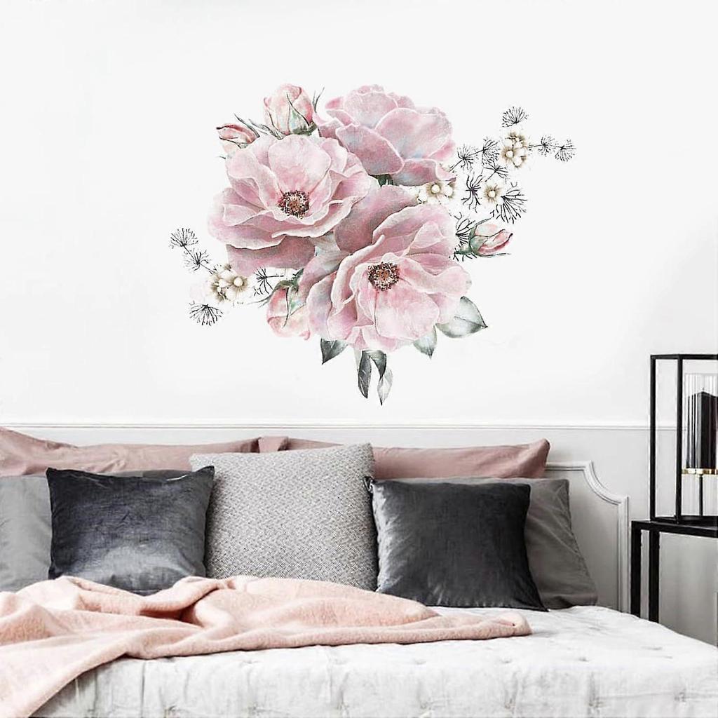 Peony Flower Wall Stickers, Vintage Flower Wall Stickers, Flower Wall Sticker, Decorative Peony Wall Stickers, Peony Wall Sticker, Mural Bedroom Backg