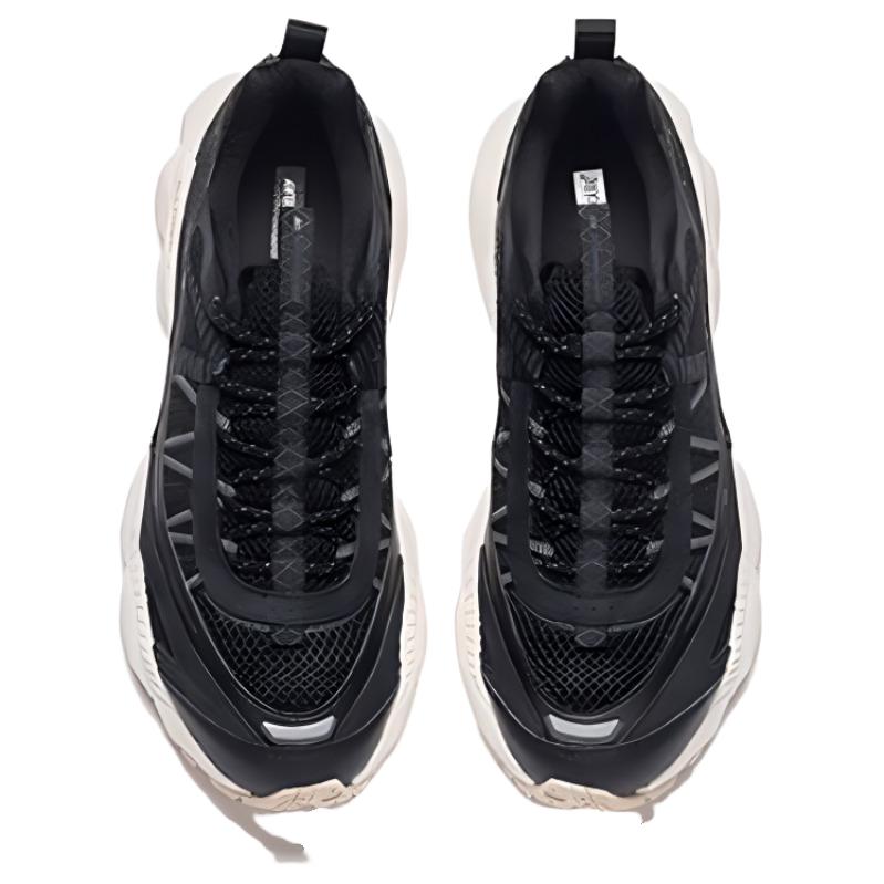 Anta Comfortable Sports Casual Shock Absorbing Wear Resistant Low Top Running Shoes Men Sneakers Black Gray 112428802A-1