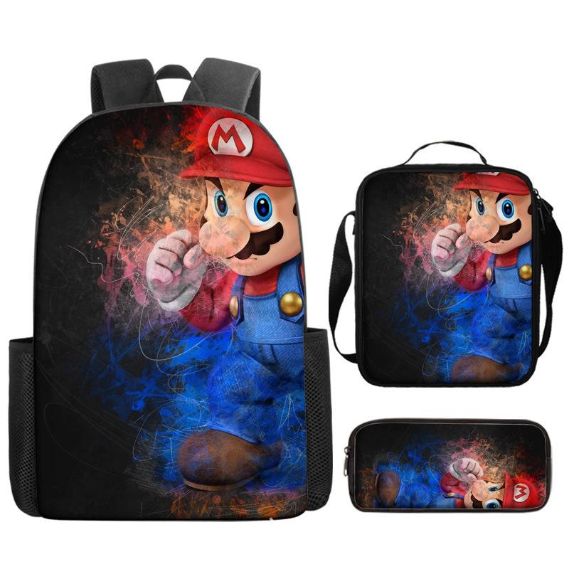 Super Elementary School Bag Cartoon Anime Backpack Mario Backpack Super Satchel