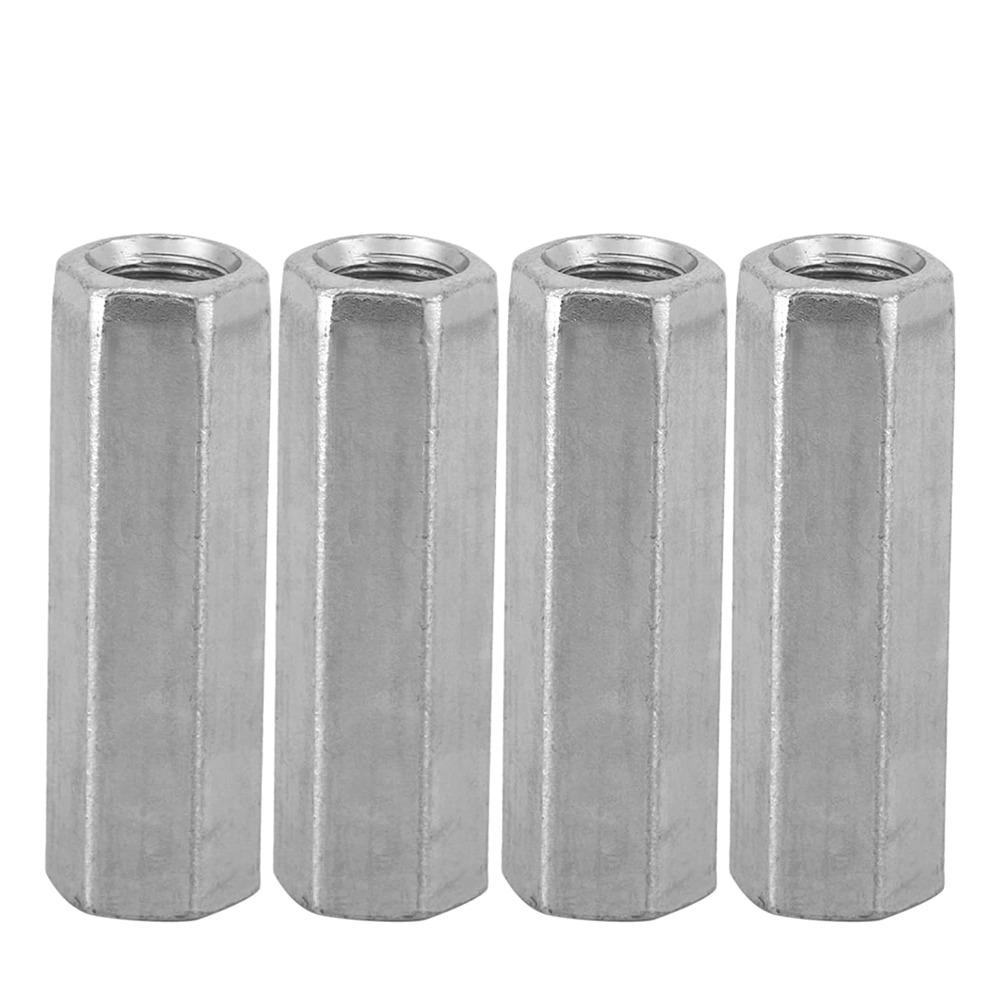 10pcs Straight Fitting Hex Coupling Nut Zinc Plated Hexagonal Sleeve Nut  For Machinery Industry