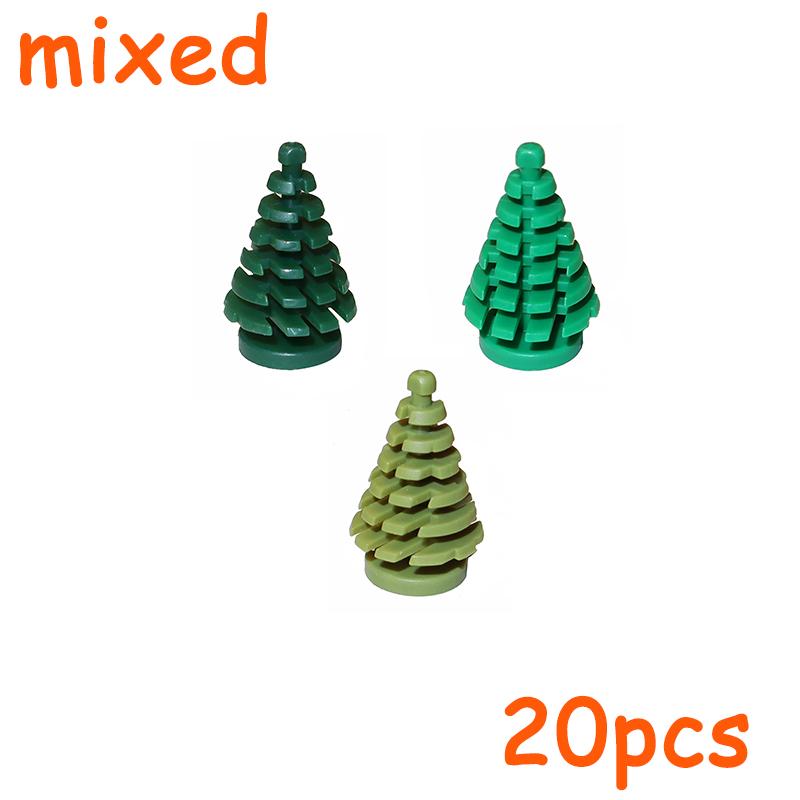 Plants Accessories MOC City Pine Tree Branch Bush Grass Flower Building Bricks 3741 4727 4728 6148 6255 30093 30176 33291