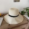Japanese Style Folding Fine Braided Straw Hat Woman Fashion Wide Brim Vacation Sun Protection Beach Hat Accessories