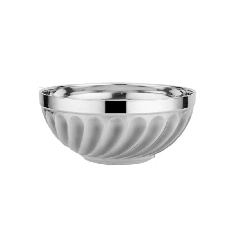 Huihuang 201 Stainless Steel Double-Layer Anti-Scald Bowl