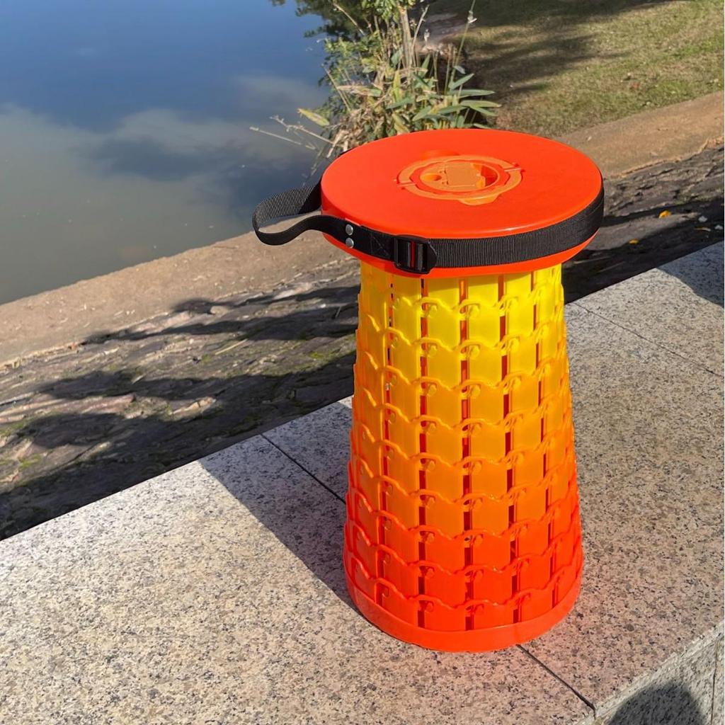 Compact Portable Telescopic Folding Stool - Lightweight, Space-Saving, One-Button Adjust, Ideal for Outdoor and Household Use