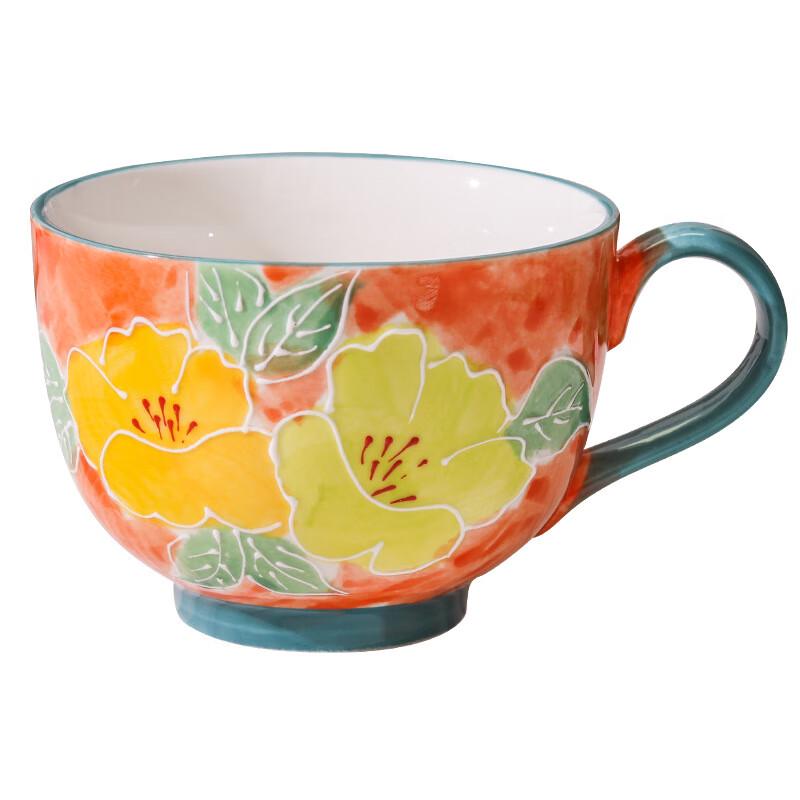 

Changbaosen Hand-Painted Embossed Ceramic Mug