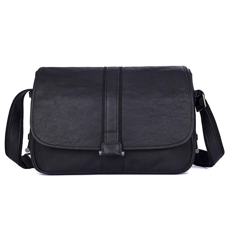 

JMD Men s Casual Genuine Leather Crossbody Bag - Lychee Grain (Autumn 1030) чёрный