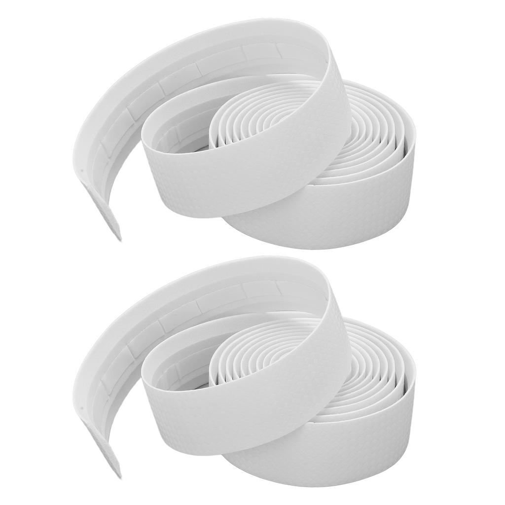 EVA Bicycle Handlebar Tape Bike Cycling Handle Wrap PU Leather Anti Skid Shock Absorption for Drop BarWhite