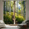 2pcs Breathtaking Aspen Forest Printed Curtains, Designed for Light Filtering, Quality Material, Ideal for Nature Lover Home Win