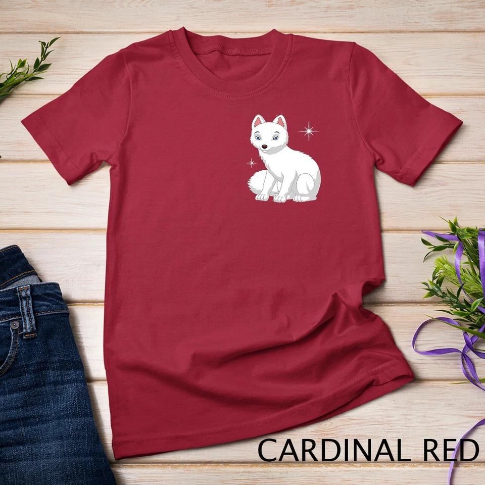 Pocket Just A Girl Who Loves Arctic Foxes I Kids Girl Fox T-Shirt Unisex T-shirt 3 S