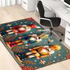 Christmas Nutcracker Soldier Print Area Rug Non‑Slip Floor Mat Festive Holiday Home Decor