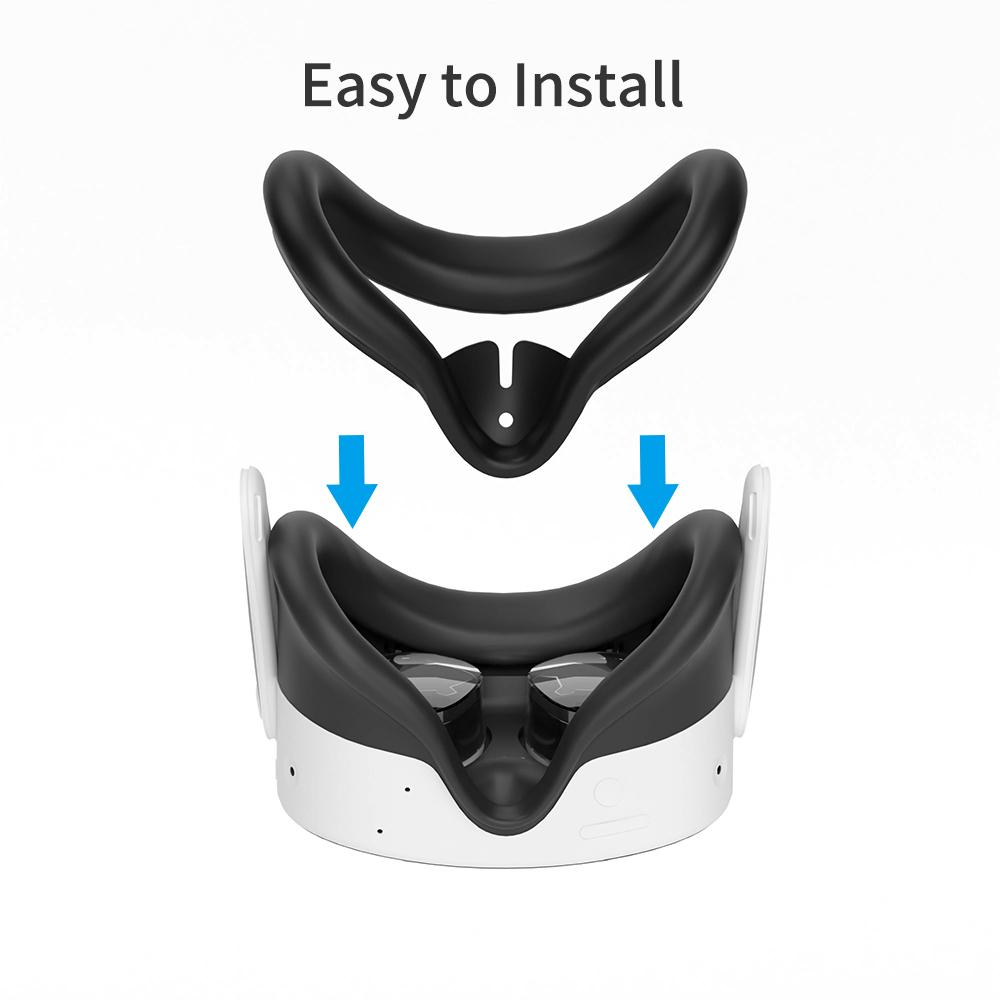 New High Quality Soft Comfortable Anti Sweat 3S VR Accessories Face Mask Pad Silicone Face Cover For Meta Quest 3S