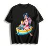 Warm Parent-child Boating Time Print Casual Top For All Ages Pure Cotton T-shirt