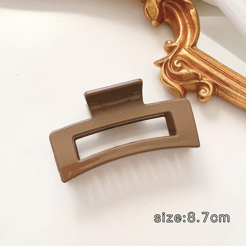 Massive schwarze matte große Haarklammern aus Acryl, Haarnadeln, Hai-Clip, Haarspange, Krabben-Haarspangen, Kopfbedeckung für Frauen, Haar-Accessoires