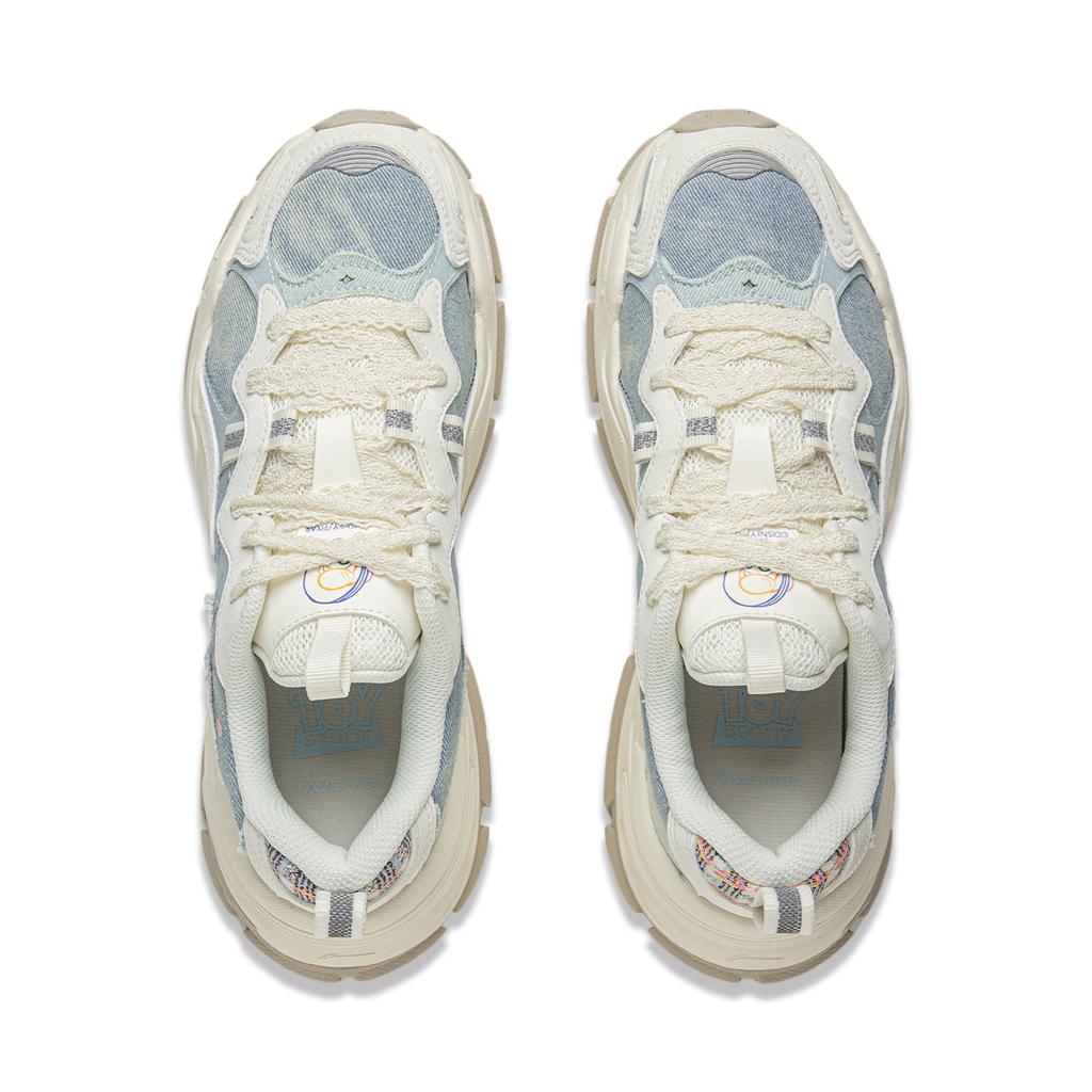 New DISHINIWANJUZONGDONGYUAN x LiNing Starlight Anti Slip Wear Resistant Low Top Chunky Sneakers Women's Blue AGCV046-6