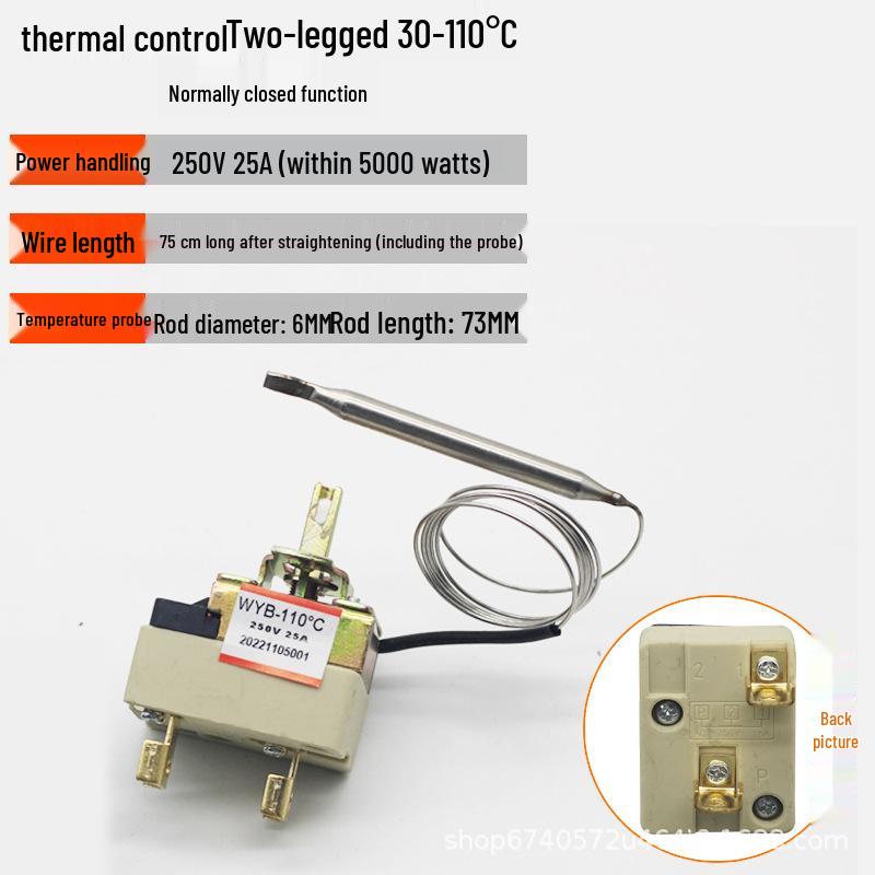 Adjustable Temperature Control Switch for Fryer, Oven, Kettle, Griddle & BBQ Thermostat
