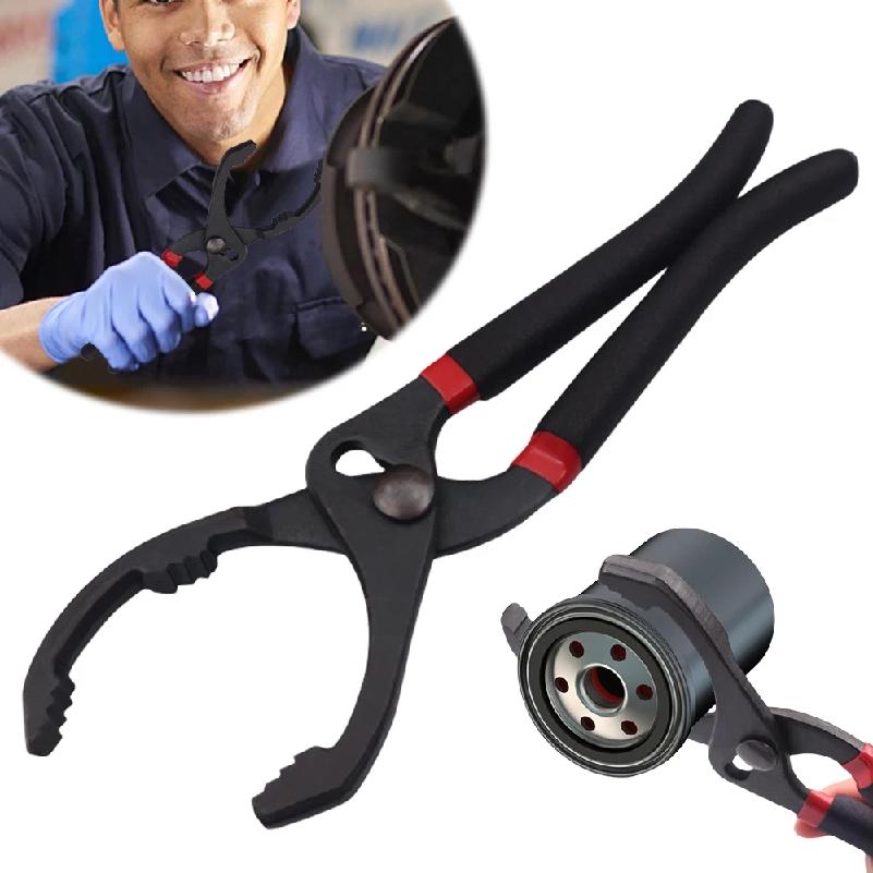 10/12 Inch Car Oil Filter Pliers Clamp Type Wrench Oil Filter Remove Disassembly Tool Filter Element Wrench for Truck Repair