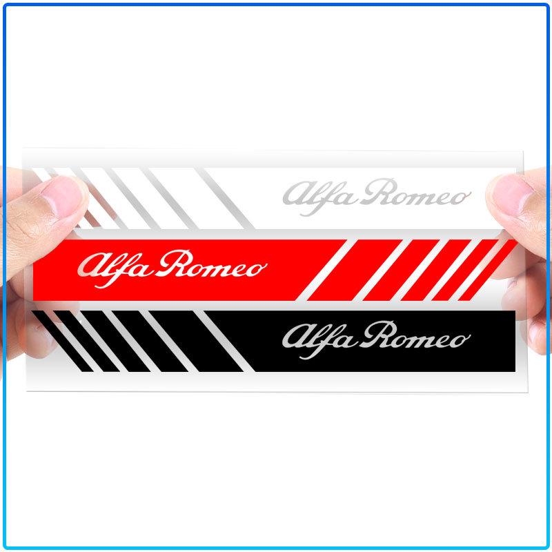 2Pcs Car Stripe Stickers Rearview Mirror Reflective Decals Decoration For Alfa Romeo 147 159 156 Giulietta Giulia Mito Spider Alpha Nheadrest