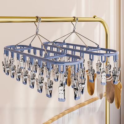 18 Ganci Portacalze in Acciaio Inossidabile Stendibiancheria Multifunzionale per la Casa Senza Marchio Stendibiancheria Intimo Scaffali da Balcone