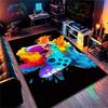 Bunter Gaming-Thema Teppich Lebendiges Joystick- und Mauskontroller-Design Teppich Rutschfeste Große Bodenmatte für Wohnzimmer Schlafzimmer Mode Cool