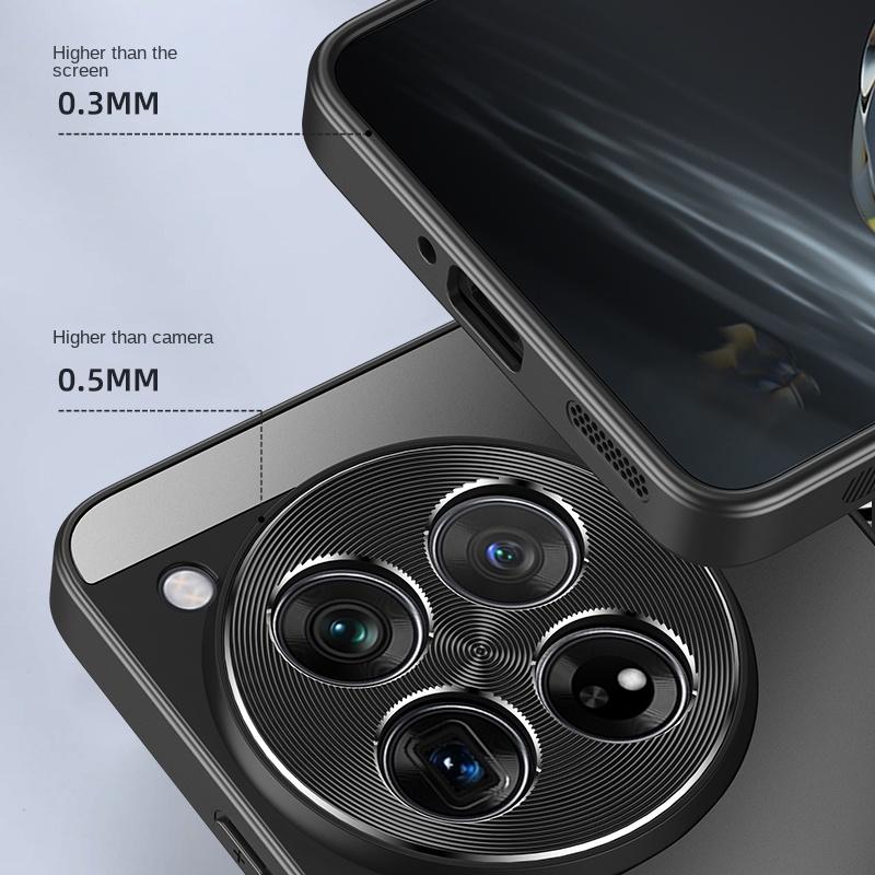 For OnePlus 12 12R Case Hard PC AG Matte Lens Protective Back Cover Case For OnePlus12 One Plus 12R 1+12 Full Cover Phone Shell