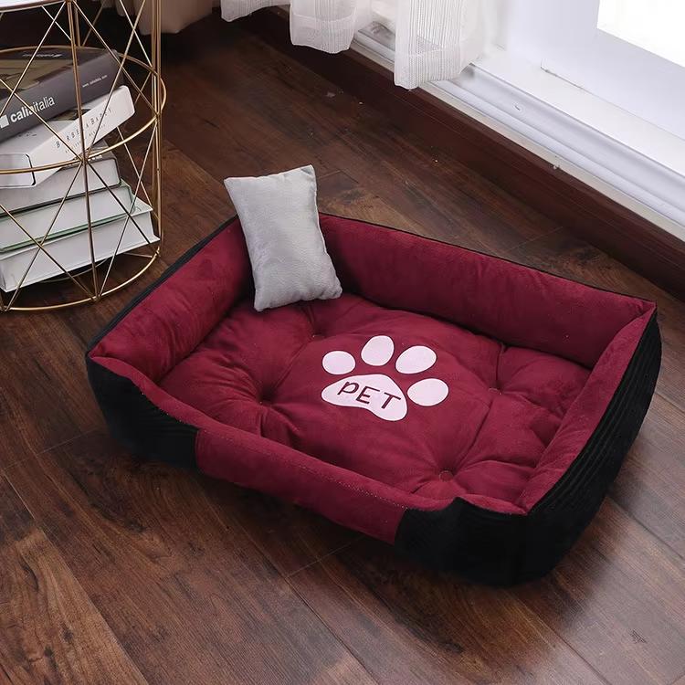 Square Comfortable Double Sided Available Large Pet Dog Sofa Bed 19 Colors Picture Memory Foam Pet Bed Solid Stocked