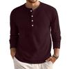 Men's Loose Casual Button Down Collar Long Sleeve Top