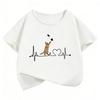 Summer and Spring Casual Tops Heart Cat Fun Comic Children’s T-Shirt for Boys and Girls