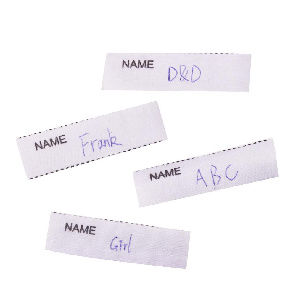 195Pcs/Set  Name Tape Clothing Polyester Cotton Name Sticker School Clothing Label Sticker Polyester Cloth Label Washed Mark Sticker Copybook