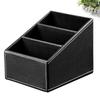 2025 1pcs Leather Remote Control  Organizer Phone Desktop Storage Box Organizer Box  Closet Organizer  Storage Box  Wooden Box