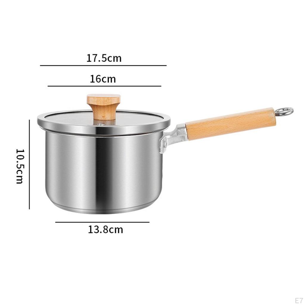 10cm Small Pot ,Multipurpose Universal with Lid ,Milk Pan, Long Handle Thickened Sauce Pan ,Cooking