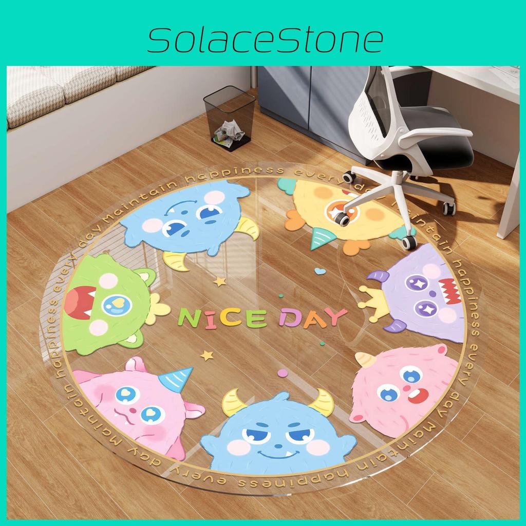 Spring Blossom Cartoon Pvc Computer Chair Pad For Home Office And Bedroom Decor