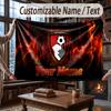 Custom Name Flannel Throw Blanket Bournemouth Football Pattern Warm Home Decoration