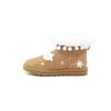 CLASSIC MINI Fuzzy Lamb Sheepskin Thermal Abrasion Resistant Short Snow Boots Women's Beige Brown 1016222-CHE(Team-)