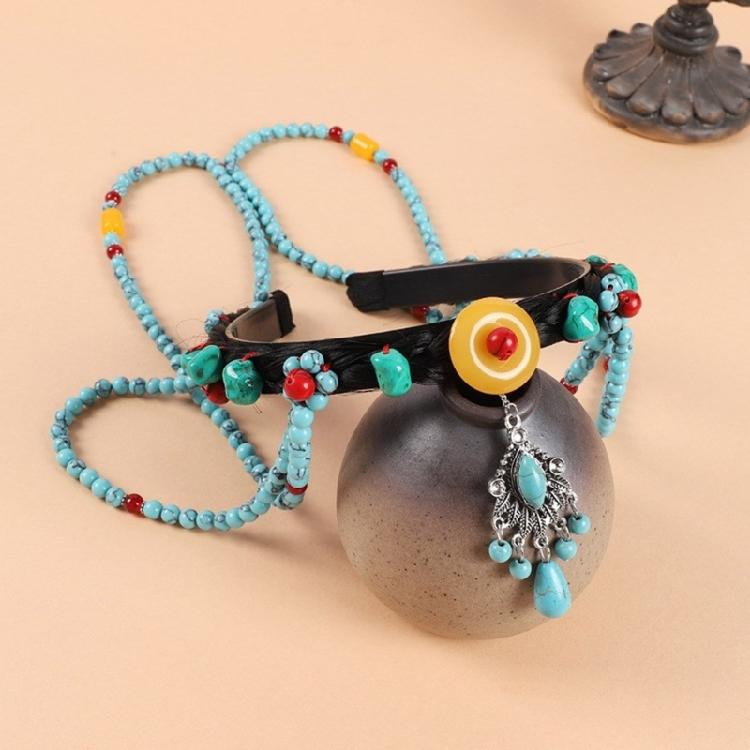 Tibetan Style Headbands Elastic Hair Hoop Beads Headbands for Women Girl
