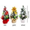 Decorative Mini Christmas Tree with Base Artificial Mini Christmas Trees  Kitchen Dining Table