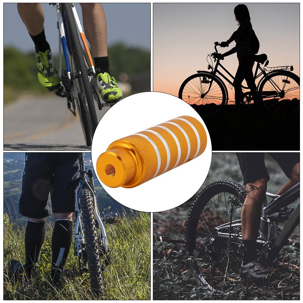 Bicicleta de metal resistente suporte de pé pinos traseiros Stunt Pegs apoio para os pés acessórios para bicicleta (dourado)