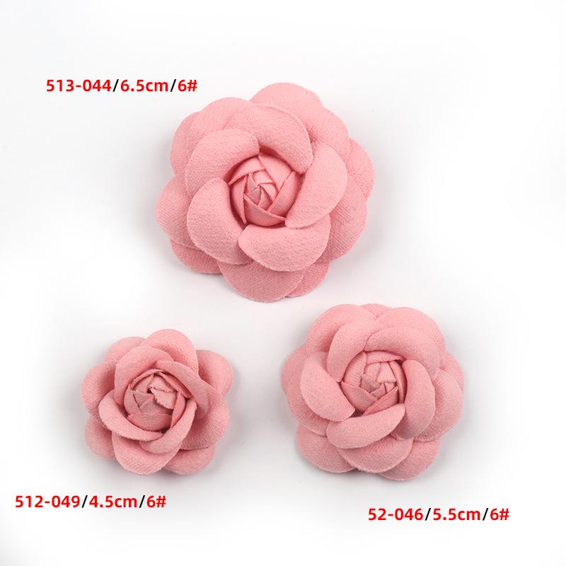 Korean Camellia Fabric Flower Corsage for DIY Headdress and Jewelry Accessories