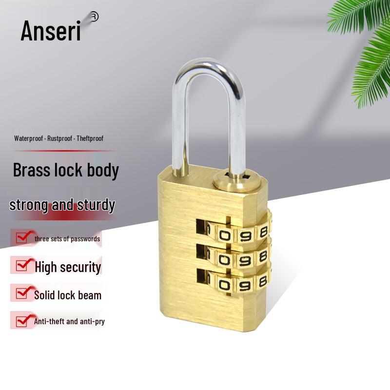 Ansai Rui Brass Combination Padlock