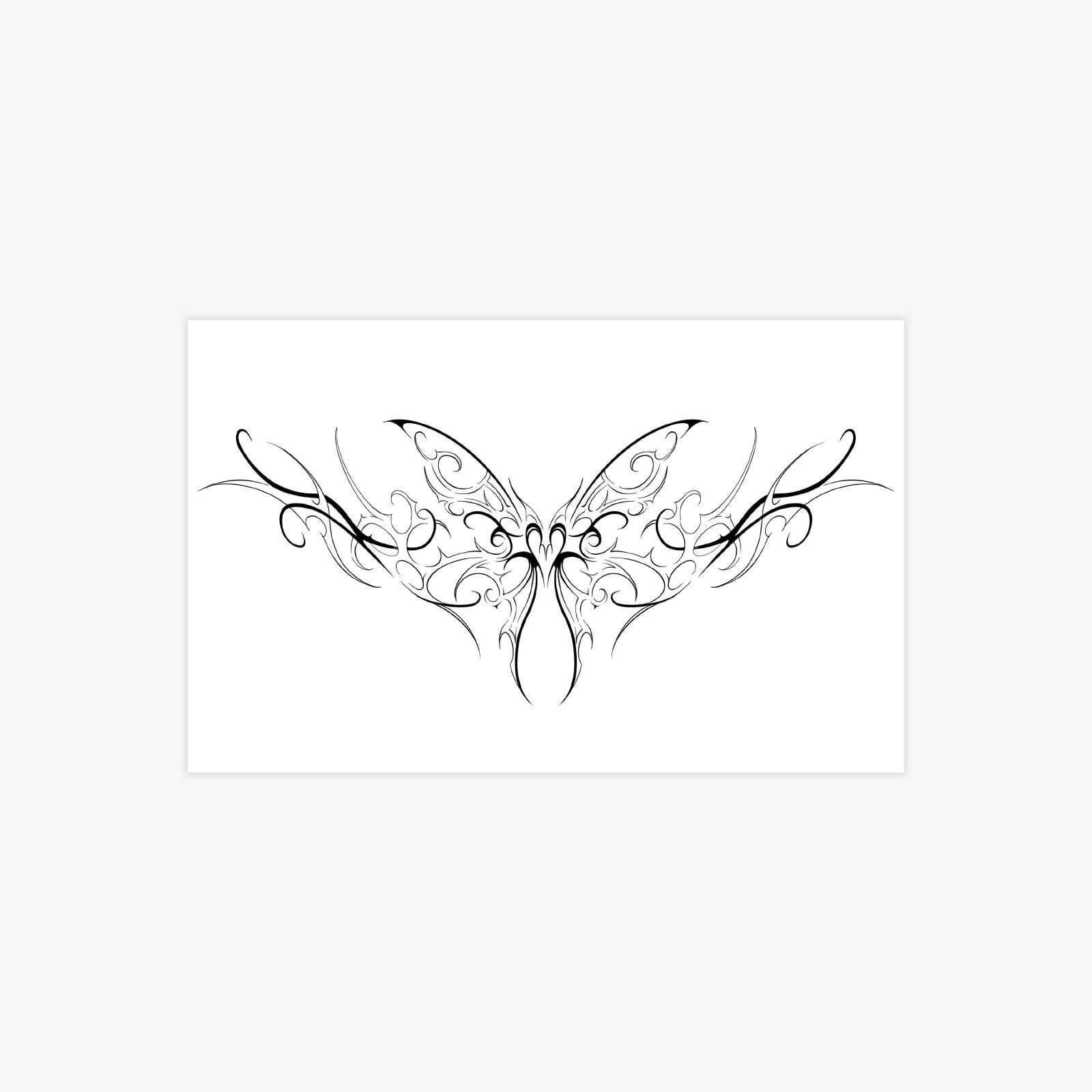 

Succubus Tattoo Sticker Black Butterfly Waterproof Washable Holiday Party Decorative Sticker 19*12