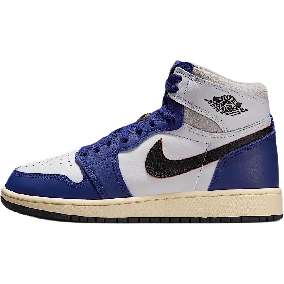 Air Jordan 1 Retro High OG GS Rare Air - Deep Royal Blue Kids Sneakers White Black Neutral-Grey FD1437-100