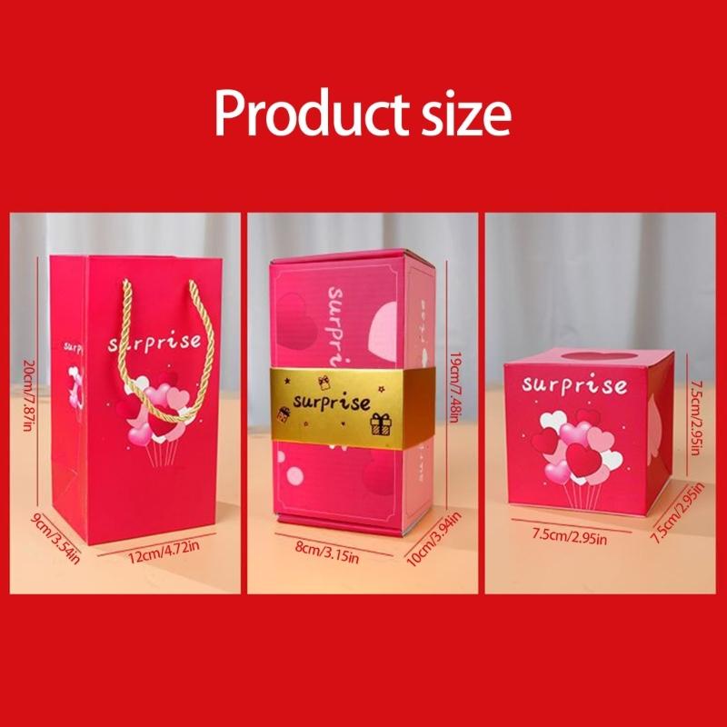 Pack of 18 DIY Customizable Popup Gift Boxes Perfect for Birthday Valentine's Day Parties Feature Quick Assembly Design