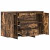 Sideboard Smoked Oak 120 x 41 x 75 cm Wood Based Material