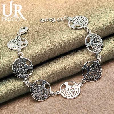 925 Sterling Silver Tree of Life Bracelet Fashionable Wedding Jewelry