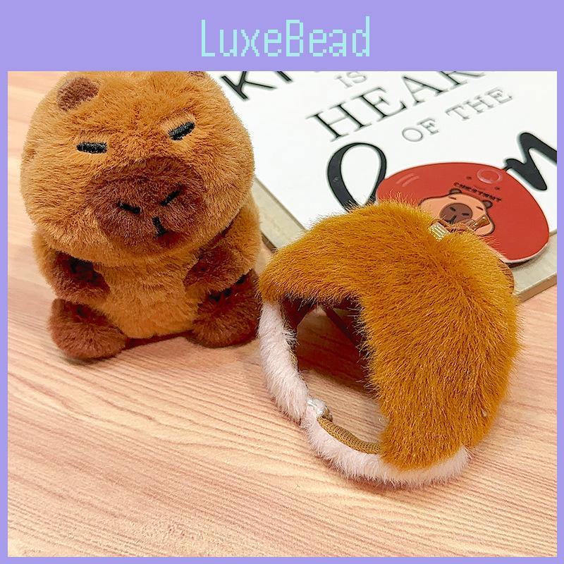 Plush Capybara Chestnut Themed Keychain Charming Cartoon Design For Key Accessories