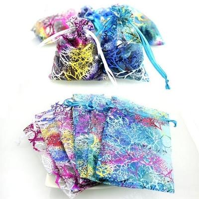 Gift Package Packaging Pouches Wrapping Supplies Drawstring Hot Stamping Organza Bag Candy Pouch