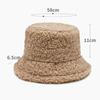 Lamb Wool Faux Female Hat Fur Warm Female Hat Faux Fur Winter Women's Bucket Hat Outdoor Sun Hat Lady Hat EMA