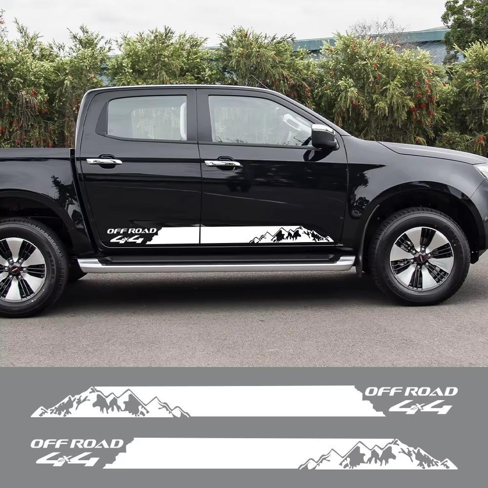 Car Mountain Styling Stickers Pickup Door Side Decals Truck Graphics 4X4 Off Road Custom Vinyl Decor Cover Auto Accessories