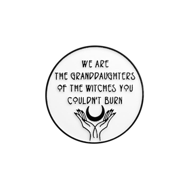 

White Round Modern Metal Badge Featuring Cartoon Design Perfect For Unique Fashion Statement