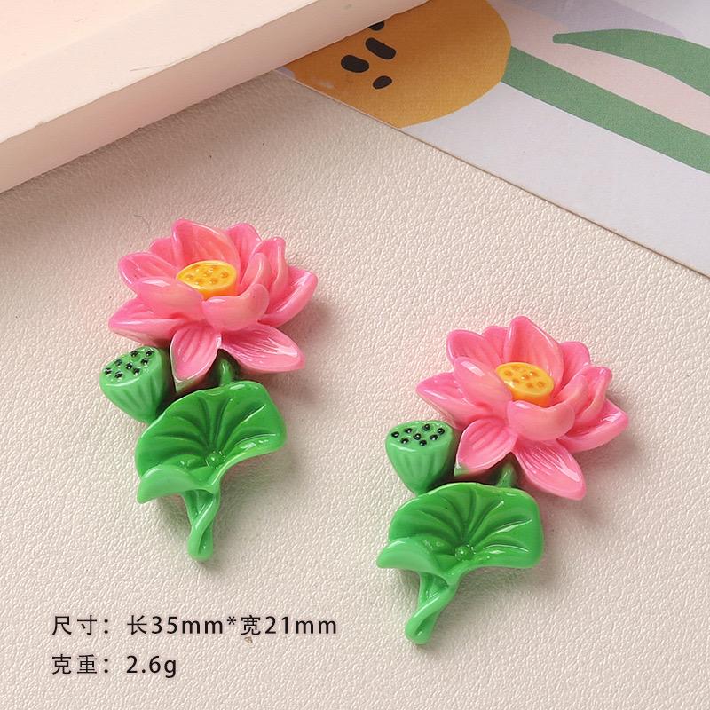10PCS New Resin Cute Sunflowers, Tulips and Assorted Flowers Flatback Stone Home Decor Figurine Scrapbook DIY Accessories Craft